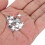 Stern-Glitzersticker 8-Punkt, Silber, PVC, 1 cm 6