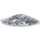 Stern-Glitzersticker 8-Punkt, Silber, PVC, 1 cm 8