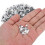 Stern-Glitzersticker 8-Punkt, Silber, PVC, 1 cm 12