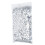 Stern-Glitzersticker 8-Punkt, Silber, PVC, 1 cm 14