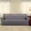 Sofaüberzug für Zweisitzer-Sofas, rutschfester, weicher Sofaüberzug, Möbelschutz mit elastischem Saum, einfache Montage, maschinenwaschbar 2