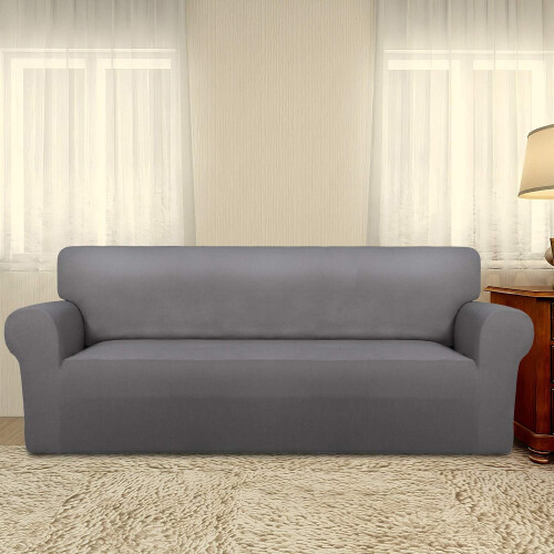 Sofaüberzug für Zweisitzer-Sofas, rutschfester, weicher Sofaüberzug, Möbelschutz mit elastischem Saum, einfache Montage, maschinenwaschbar 1