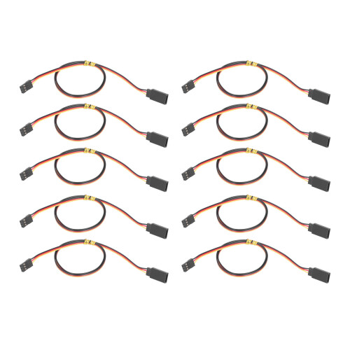 10Pcs 458mm 3Pin Servo Extension Cables – Durable Brass Insulation
