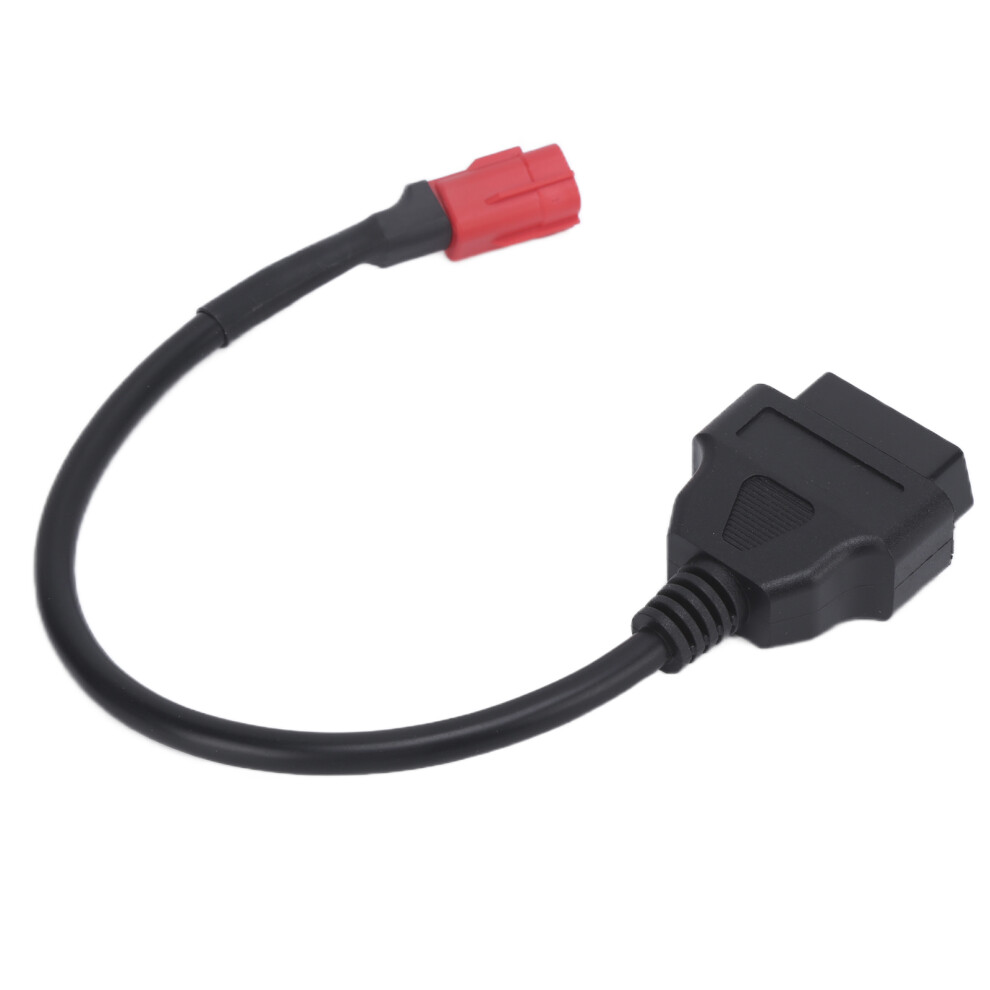 Motorcycle Obd 16Pin To 6Pin Flexible Connector Cable For Maintenance Black 9361391465382