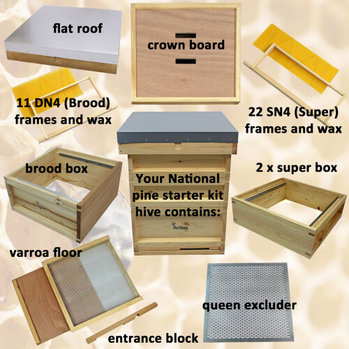 Actiasbee National Pine Bee Hive Starter Kit 1