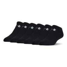 Calzini No Show Unisex-Adult in Cotone Under Armour, Multipack, Nero/Grigio (6 Paia), Medio