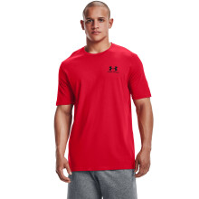 Under Armour Herre UA Sportstyle T-Shirt med venstre bryst XLT Rød