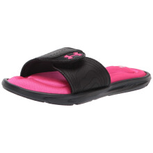 Under Armour Sandalias Ignite IX SL para Niñas, Negro, 11K M US
