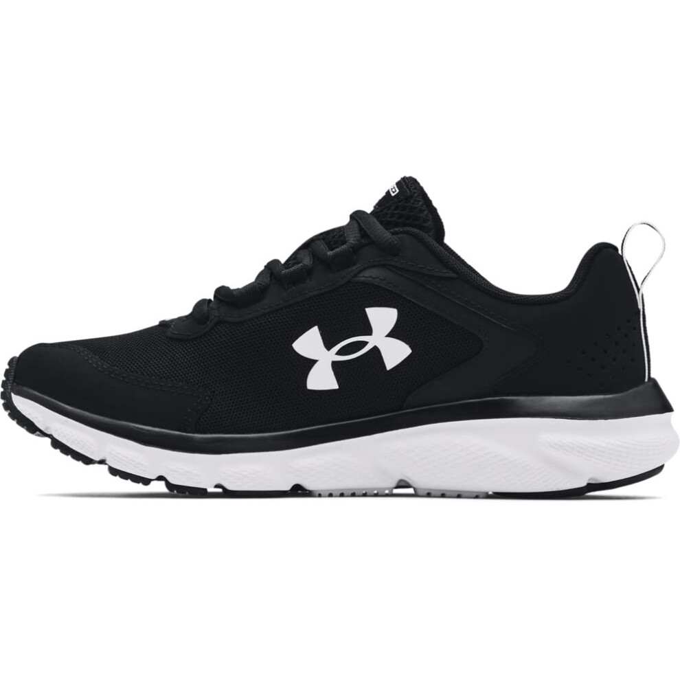 Under Armour Women's Charged Assert 9, Black (001)/White, 11 Wide Us