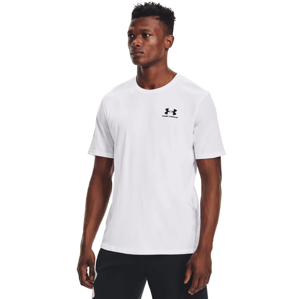 Under Armour Men's Ua Sportstyle Left Chest Short Sleeve Shirt 5XL White