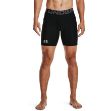 Under Armour Heren HeatGear Compressie Shorts, Zwart/Pitch Grijs, Klein Lang