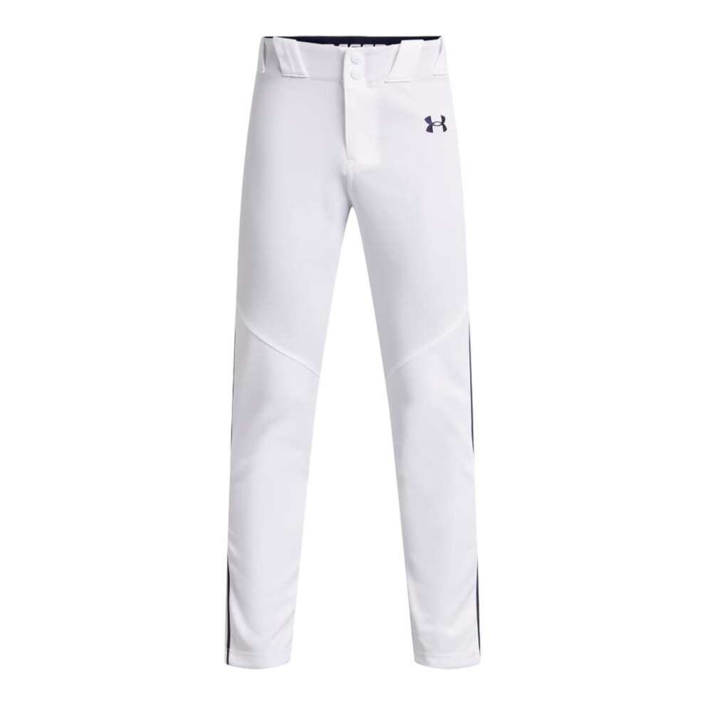Under Armour Boys Utility Baseball Pant Pipe (102) White / Midnight Navy / Midnight Navy X-Small