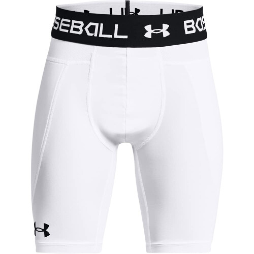 Under Armour Under Armour Jongens Utility Slider 21 Shorts, Wit (100)/Zwart, Groot