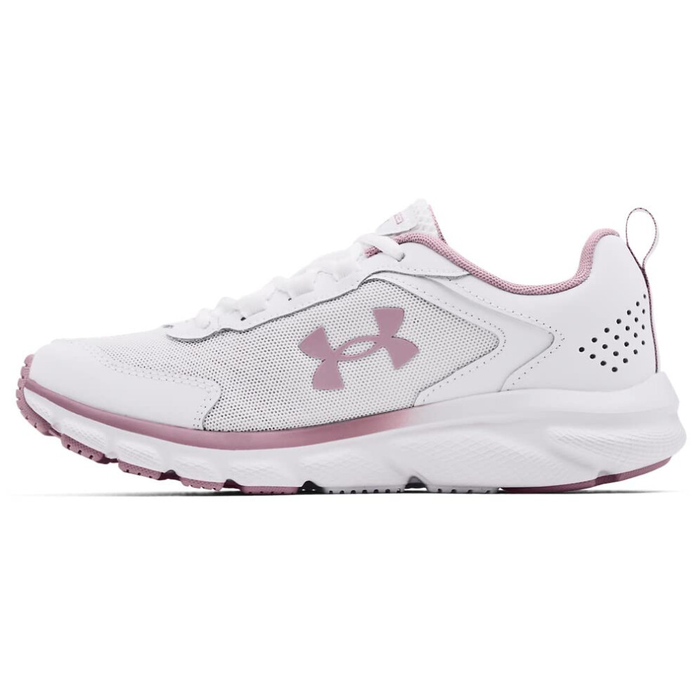 Under Armour Women's Charged Assert 9, White (113)/Mauve Pink, 10.5 M Us