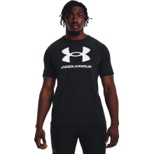 T-Shirt a Maniche Corte Sportstyle Logo Under Armour Uomo, (001) Nero / Bianco, 3XL
