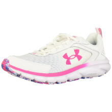 Scarpe da Corsa Under Armour Donna Charged Assert 9, Bianco/Blu Vittoria/Rosa Elettrico, 11 US
