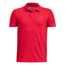 Polo Performance Under Armour per Ragazzi, Rosso / Nero, Grande