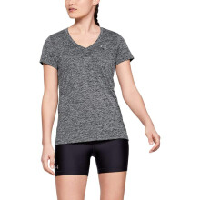 Camiseta V-Neck UA Tech Twist para mujer de Under Armour, talla LG, negra