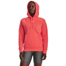 Under Armour Dames Rival Fleece Hoodie, (690) Venom Red / White, X-Small