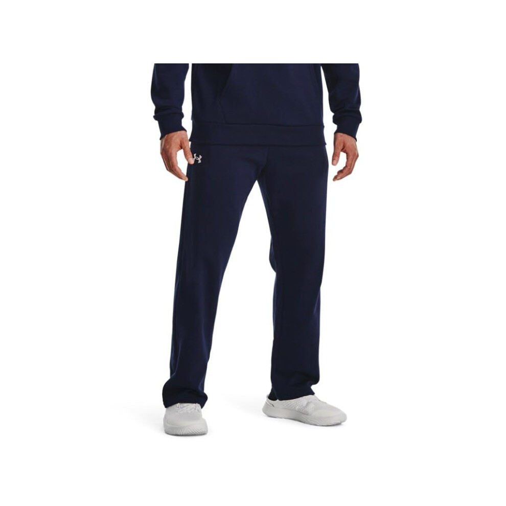Under Armour Men's Rival Fleece Pants, (410) Midnight Navy / / White, 4X-Large