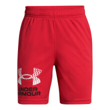 Under Armour Jongens Tech Logo Shorts, (600) Rood / Wit, Groot