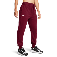 Under Armour Pantaloni Jogging Fleece Donna, (625) Cardinal / Bianco, X-Large