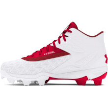 Under Armour Jongens' Leadoff Mid RM JR 3.0 Baseballschoenen, (600) Rood/Wit/Rood, 8K, VS