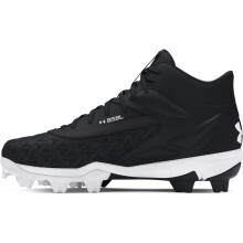 Scarpe da Baseball Under Armour Leadoff Mid RM JR 3.0 per Bambini, (001) Nero/Nero/bianco, 8K, US