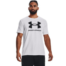 Under Armour Mannen Sportstyle Logo T-shirt met Korte Mouwen, (100) Wit / Zwart, XX-Large