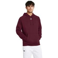 Sudadera con capucha Rival Fleece para hombre de Under Armour, (609) Marrón / Blanco, Mediana
