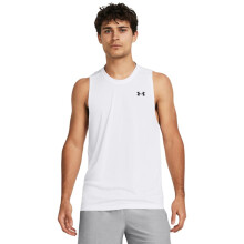 Canotta Uomo Under Armour Tech, (100) Bianco / Nero, Media