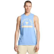 Maglietta senza maniche Under Armour Project Rock Payoff Graphic Uomo, Blu Orizzonte/Silt, Media