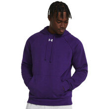 Under Armour Heren Rival Fleece Hoodie, (500) Paars / Wit, Groot