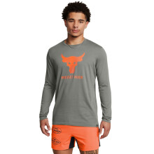 Under Armour Maglietta a Maniche Lunghe Uomo Project Rock Brahma Bull, Verde Clay/Arancio, X-Large
