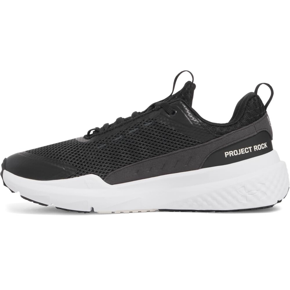 Under Armour Men's Project Rock Blood Sweat Respect 5, (002) Black/White/Stone, 13, Us