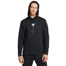 Under Armour Heren Project Rock Rival Fleece Hoodie, (001) Zwart / Wit, Medium