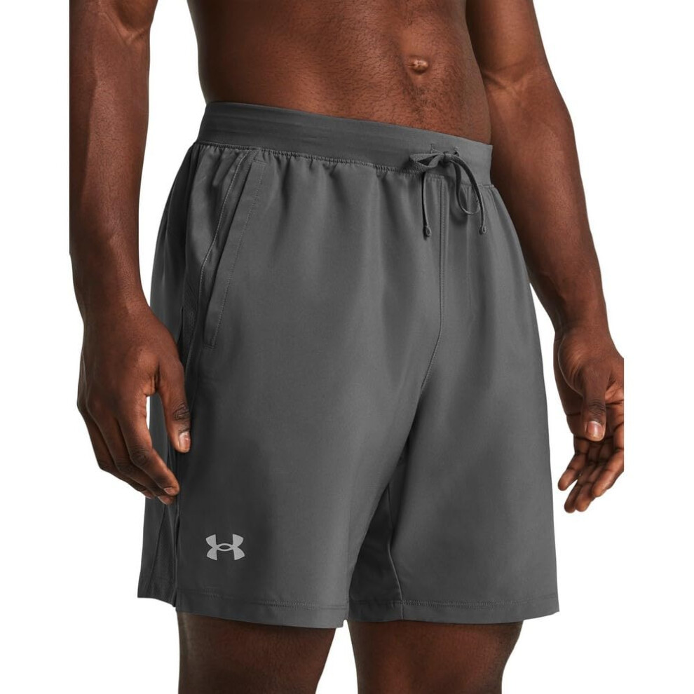 Under Armour Men's Launch Run 7 Inch Unlined Shorts, (025) Castlerock/Castlerock/Reflective, X-Small
