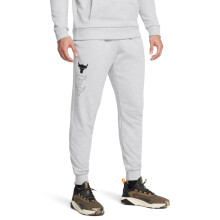 Under Armour Heren Project Rock Rival Fleece Joggers, (011) Mod Grijs Medium Heather / / Zwart, Klein