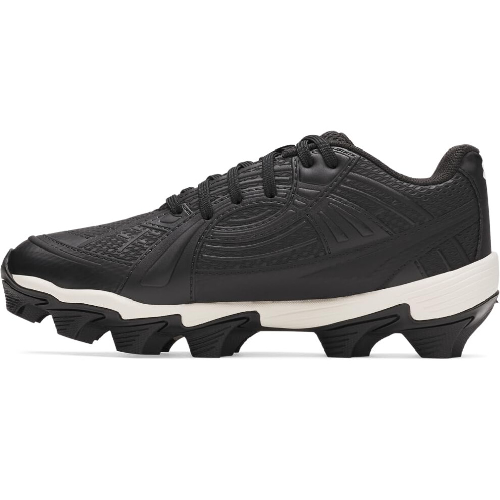 Under Armour Girls' Glyde Sola Rm Jr Softball Cleats, (001) Black/White/Black, 5, Us