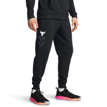 Pantaloni Jogging Under Armour Project Rock Rival Fleece da Uomo, (001) Nero / Bianco, Medio
