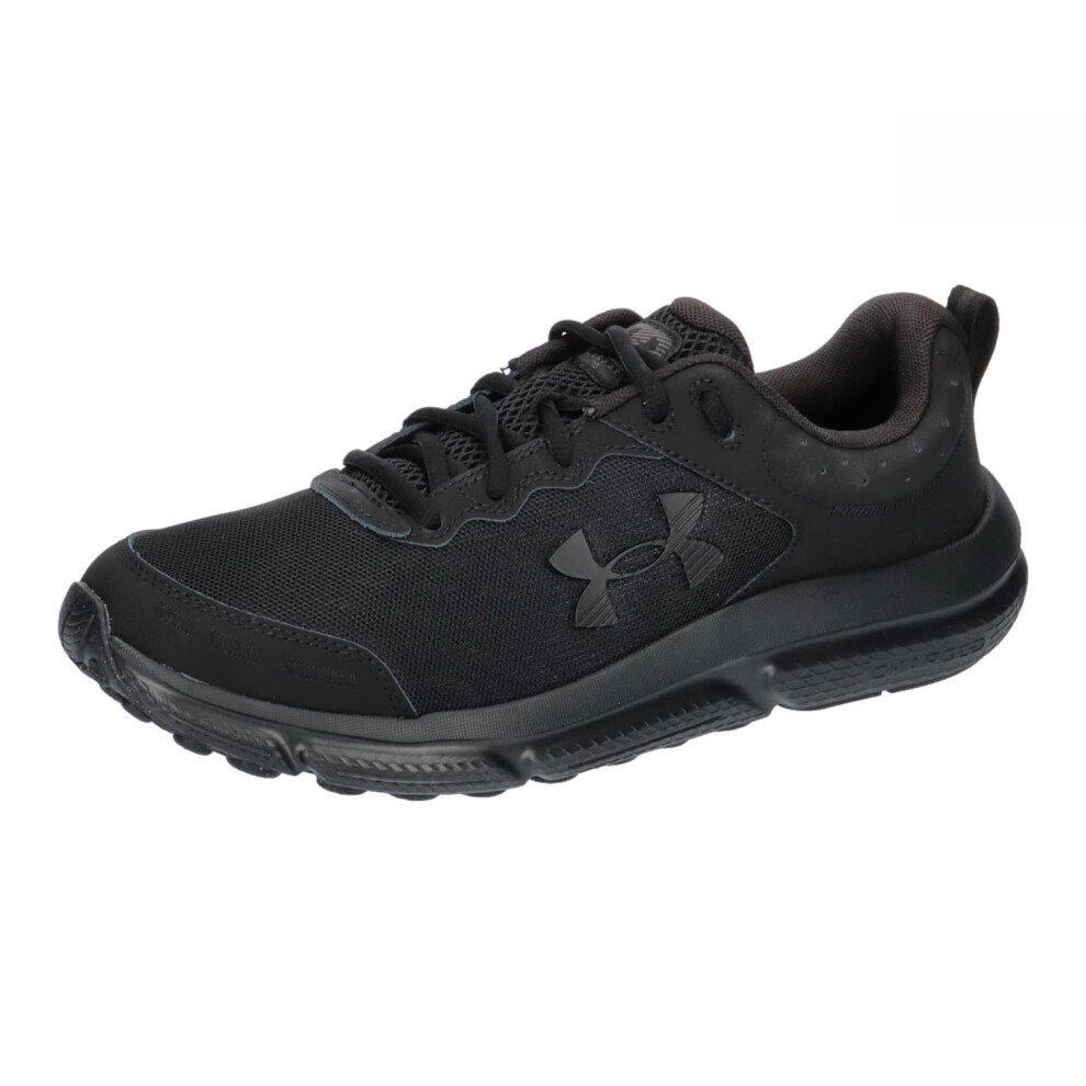 Under Armour Men's Charged Assert 10 Shoes, (002) Black/Black/Black, 12 X-Wide