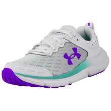 Under Armour Scarpe Donna Charged Assert 10, (116) Bianco/Verde Cometa/Violetto Virtuale, 7.5, US