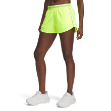 Shorts Under Armour Tech Play Up Donna, (731) Giallo Alta Visibilità / Bianco, Grande