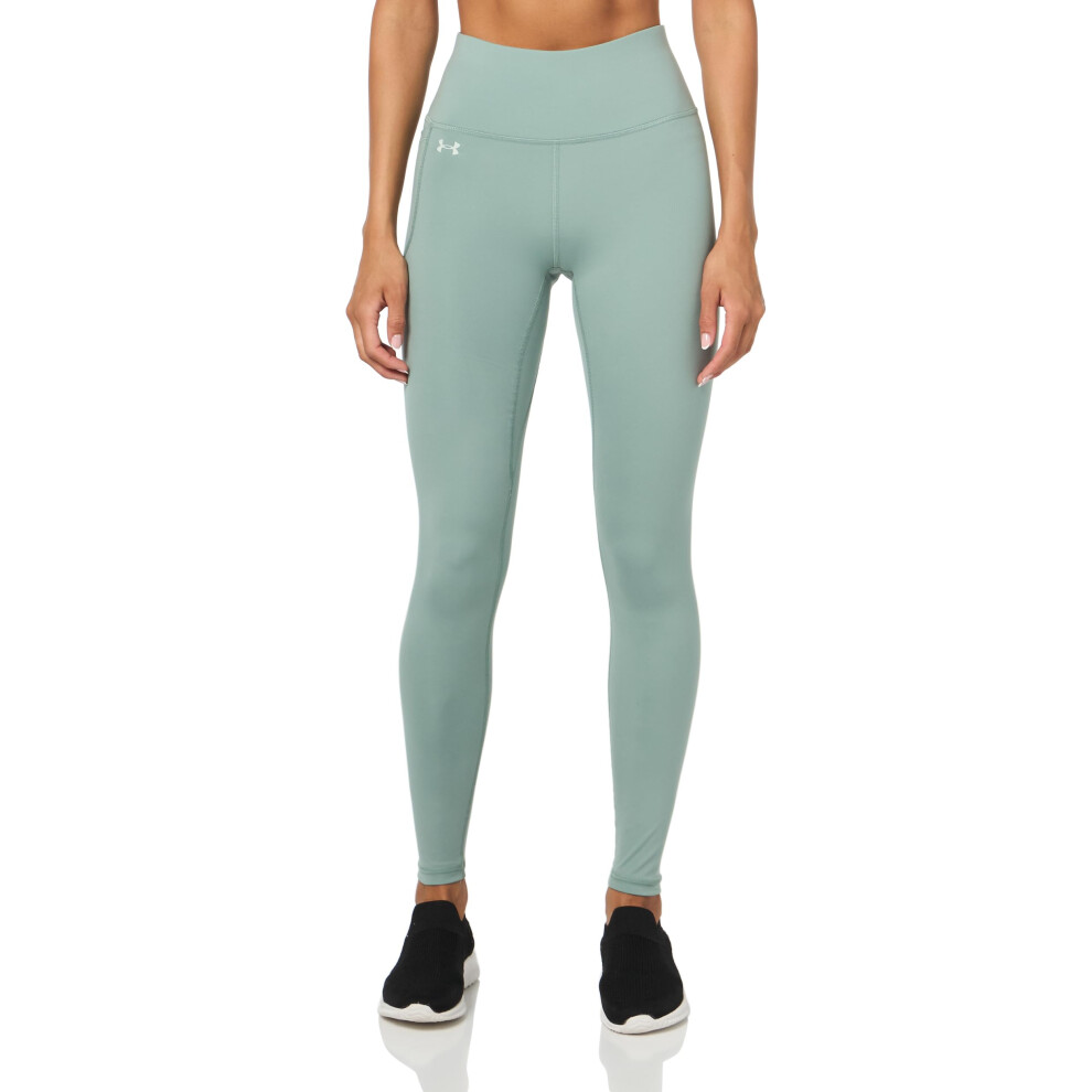 Under Armour Womens Motion Leggings, (350) Silica Green / / Hydro Green, X-Small