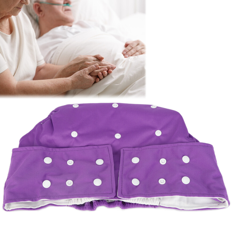 Purple Reusable Adult Cloth Nappy Waterproof Washable Elderly Care