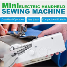 Mini-Handnähmaschine, tragbar, mit Zubehör für schnelle Nähprojekte