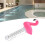 Pink Animal-Shaped Plastic Floating Pool Thermometer, 8x22cm 1