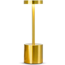 Kabellose LED-Tischleuchte, Gold, 3 Farben, dimmbar, Touch-Funktion, für den Innen- und Außenbereich