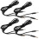 4 Pcs Auxiliary Cord Stereo Audio Cable Amp Headphone Black 4