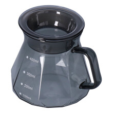 Bouilloire à café 400 ml théière en verre noire cuisine